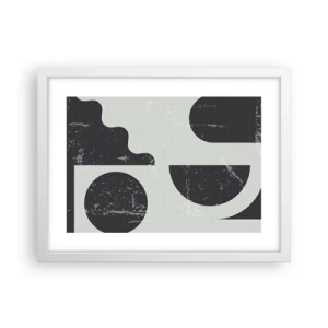Póster en marco blanco - Composición arriba y abajo - 40x30 cm
