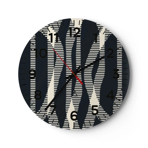 Reloj de pared - Reloj de vidrio - Un intento de romper la oscuridad - 40x40 cm