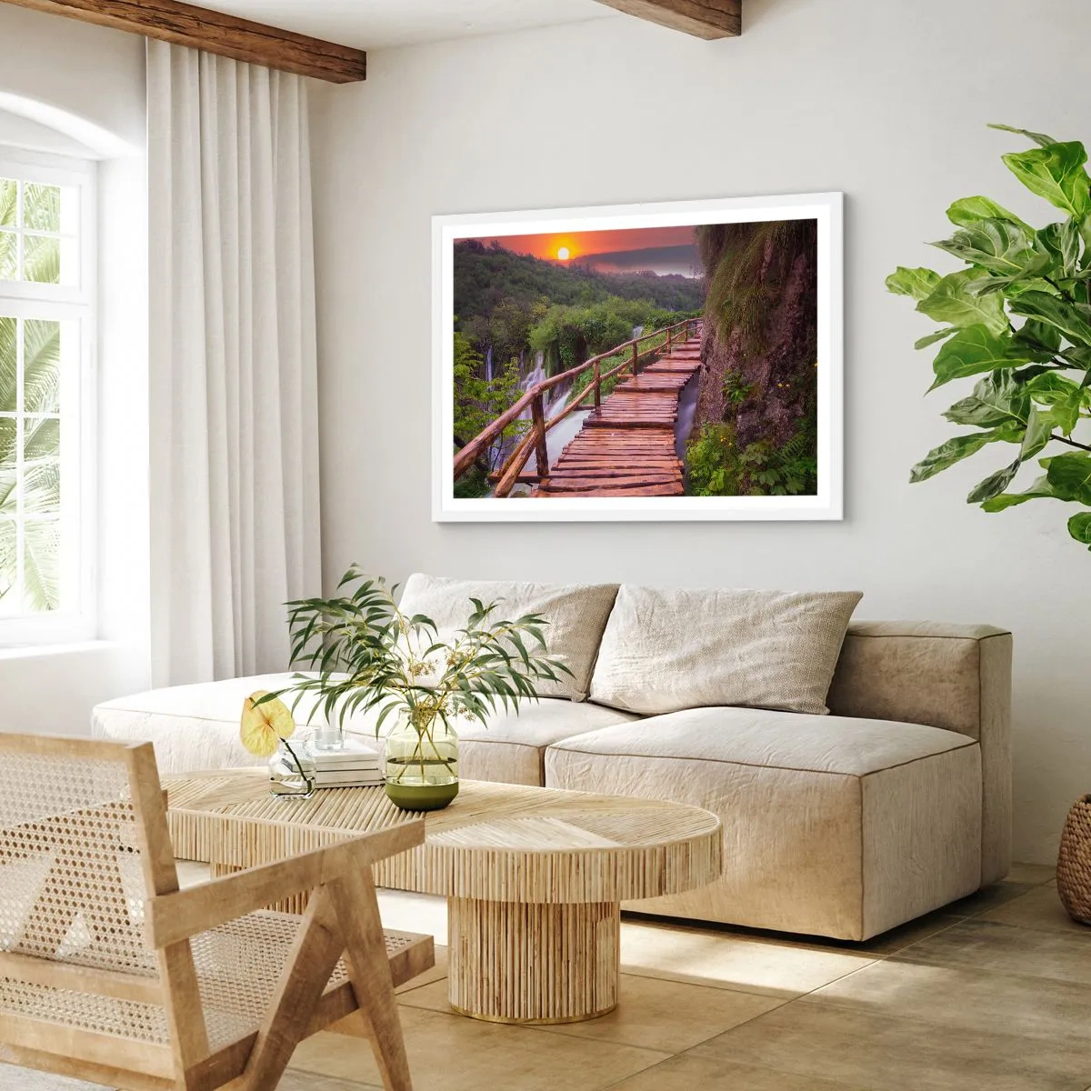 Póster en marco blanco - Una belleza inimaginable - 91x61 cm