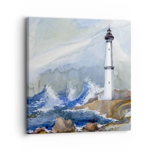 Cuadro sobre lienzo - Impresión de Imagen - Contra la oscuridad y la tormenta - 30x30 cm
