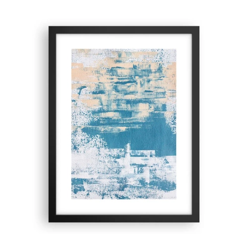 Póster en marco negro - A través de un carámbano - 30x40 cm