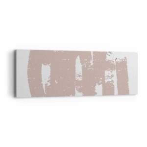 Cuadro sobre lienzo - Impresión de Imagen - Abstracción en rosa suave - 90x30 cm