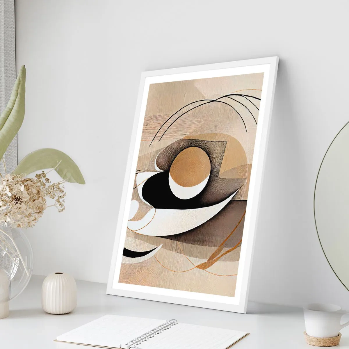 Póster en marco blanco - Composición: la esencia de las cosas - 30x40 cm