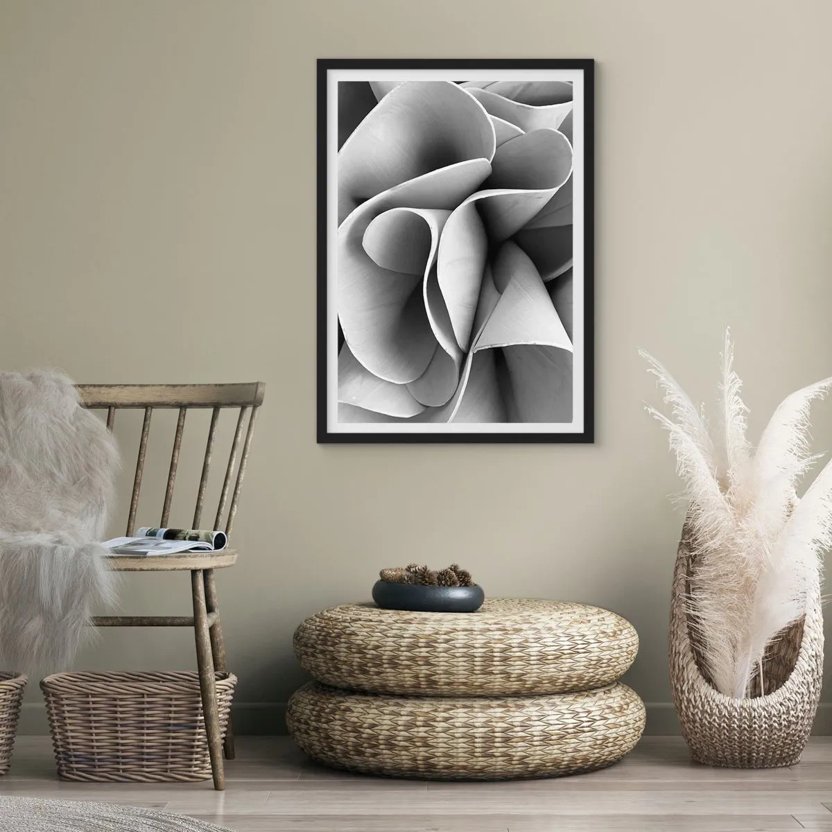 Póster en marco negro - Sucede en el espacio - 50x70 cm