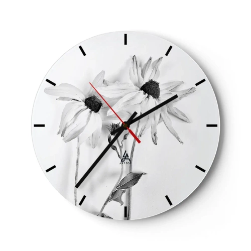 Reloj de pared - Reloj de vidrio - Nadie quiere estar solo - 40x40 cm