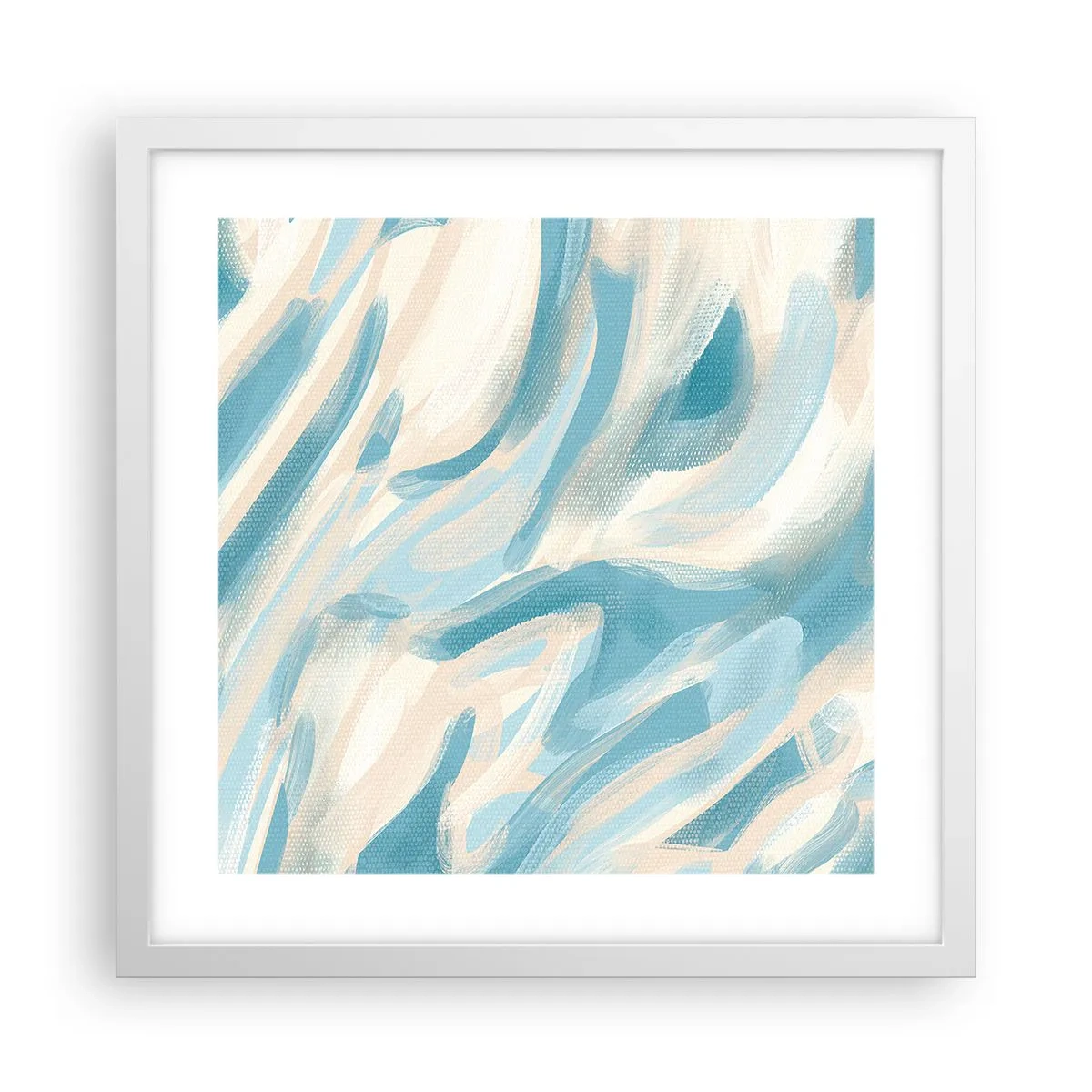 Póster en marco blanco - Brisas primaverales - 40x40 cm