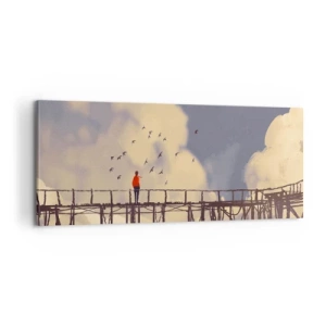 Cuadro sobre lienzo - Impresión de Imagen - Anhelo azul - 100x40 cm