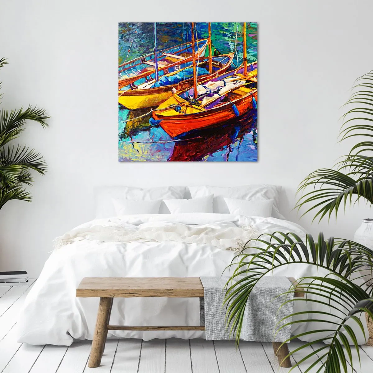 Cuadro sobre lienzo - Impresión de Imagen - Sobre el agua espesa de color - 30x30 cm