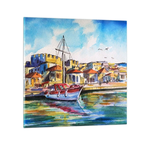 Cuadro sobre vidrio - Impresiones sobre Vidrio - Tarde de arco iris - 70x70 cm