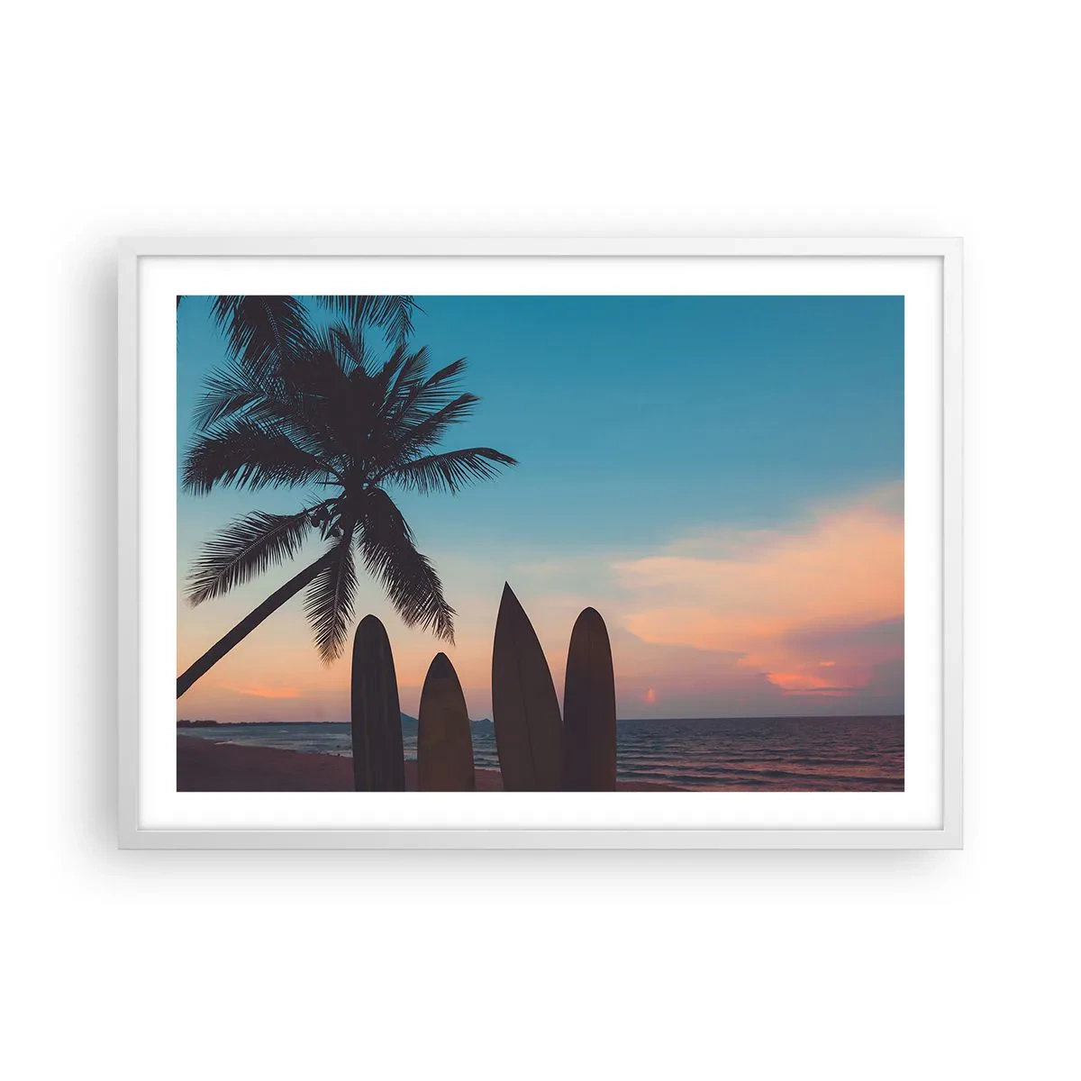 Póster en marco blanco - Mañana también disfrutaremos - 70x50 cm