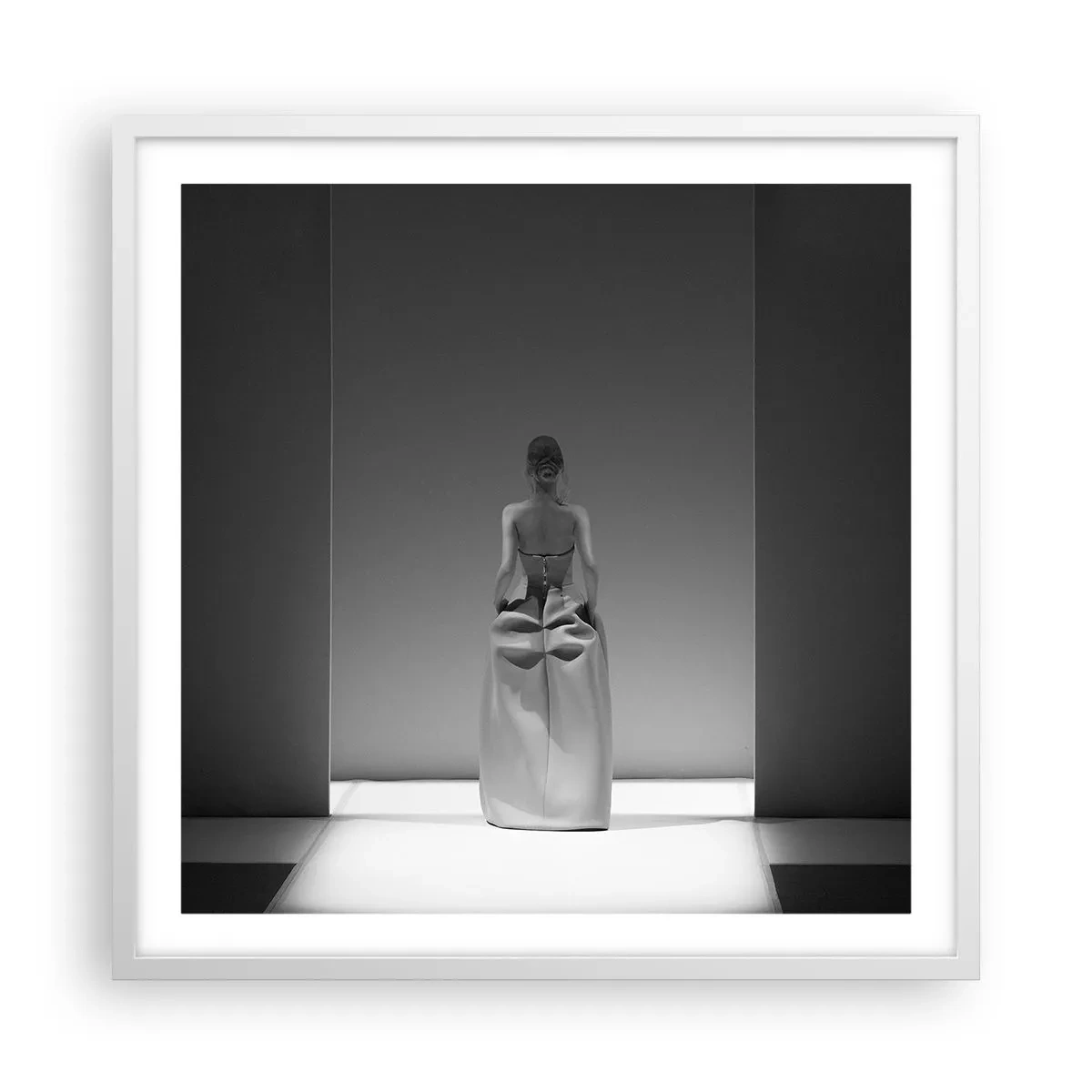 Póster en marco blanco - Sencillez refinada - 60x60 cm