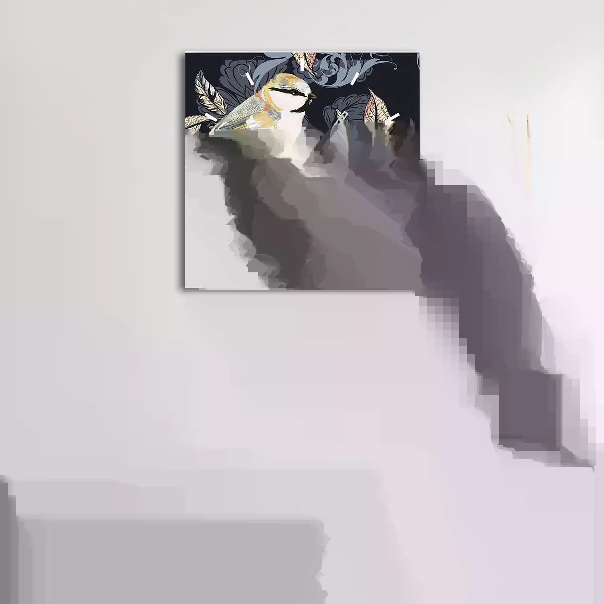 Reloj de pared - Reloj de vidrio - En la copa del árbol - 30x30 cm