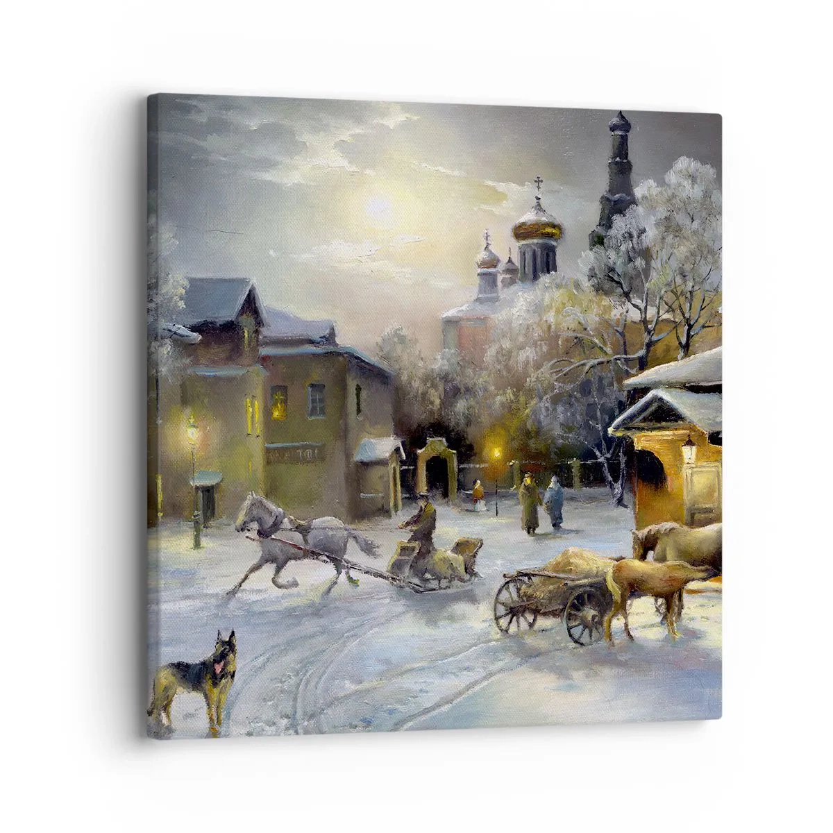 Cuadro sobre lienzo - Impresión de Imagen - La magia de un invierno ruso - 30x30 cm