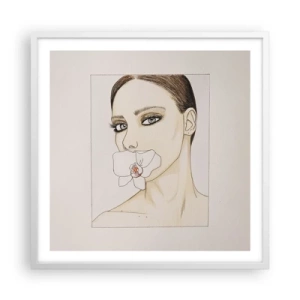 Póster en marco blanco - Elegancia y belleza - 60x60 cm