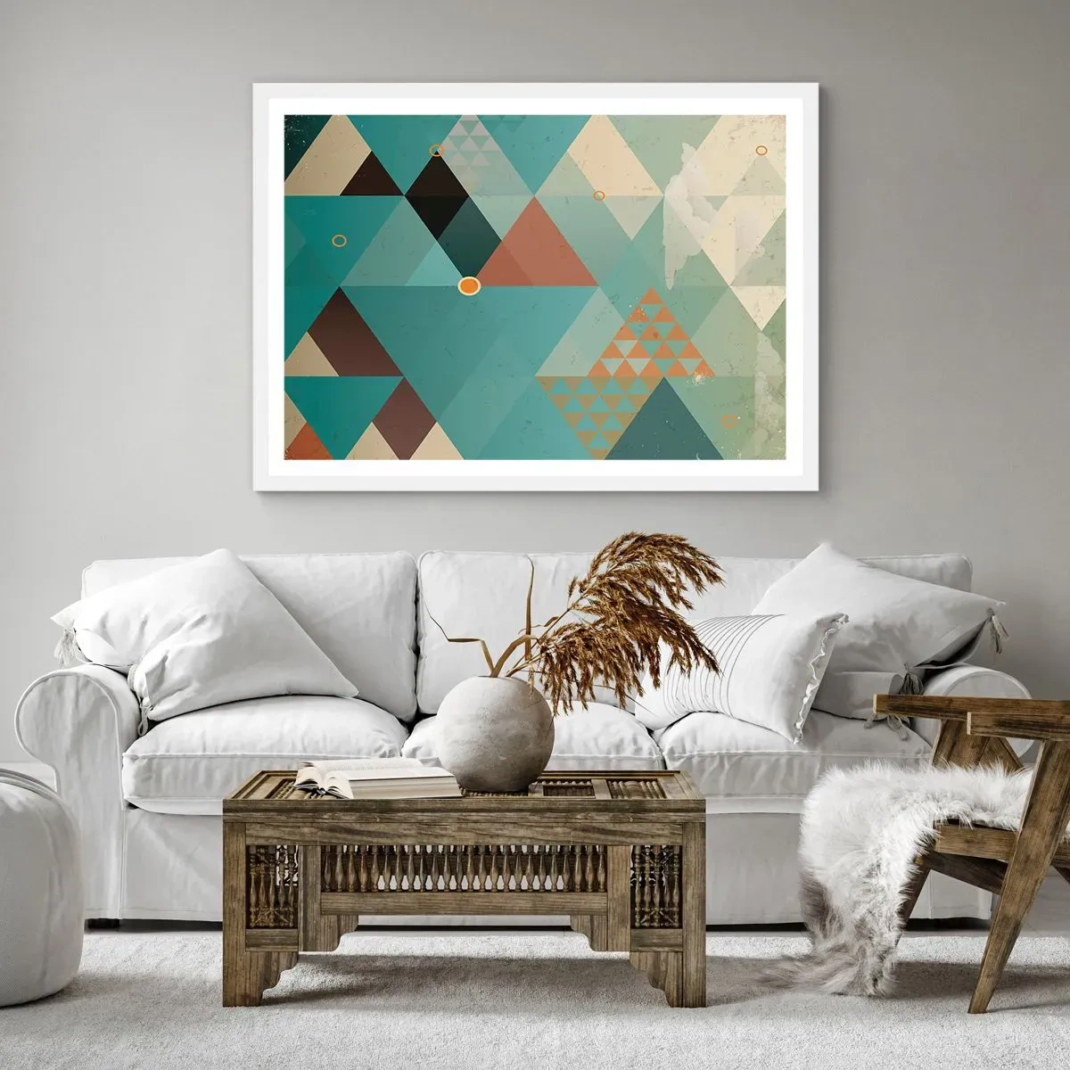 Póster en marco blanco - Uno para todos y todos para uno - 70x50 cm