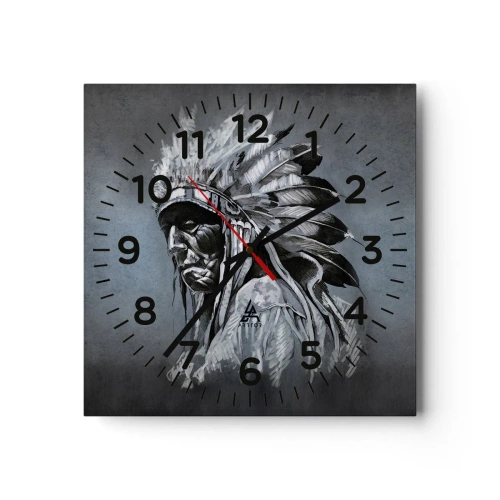 Reloj de pared - Reloj de vidrio - Regreso a las raíces - 40x40 cm