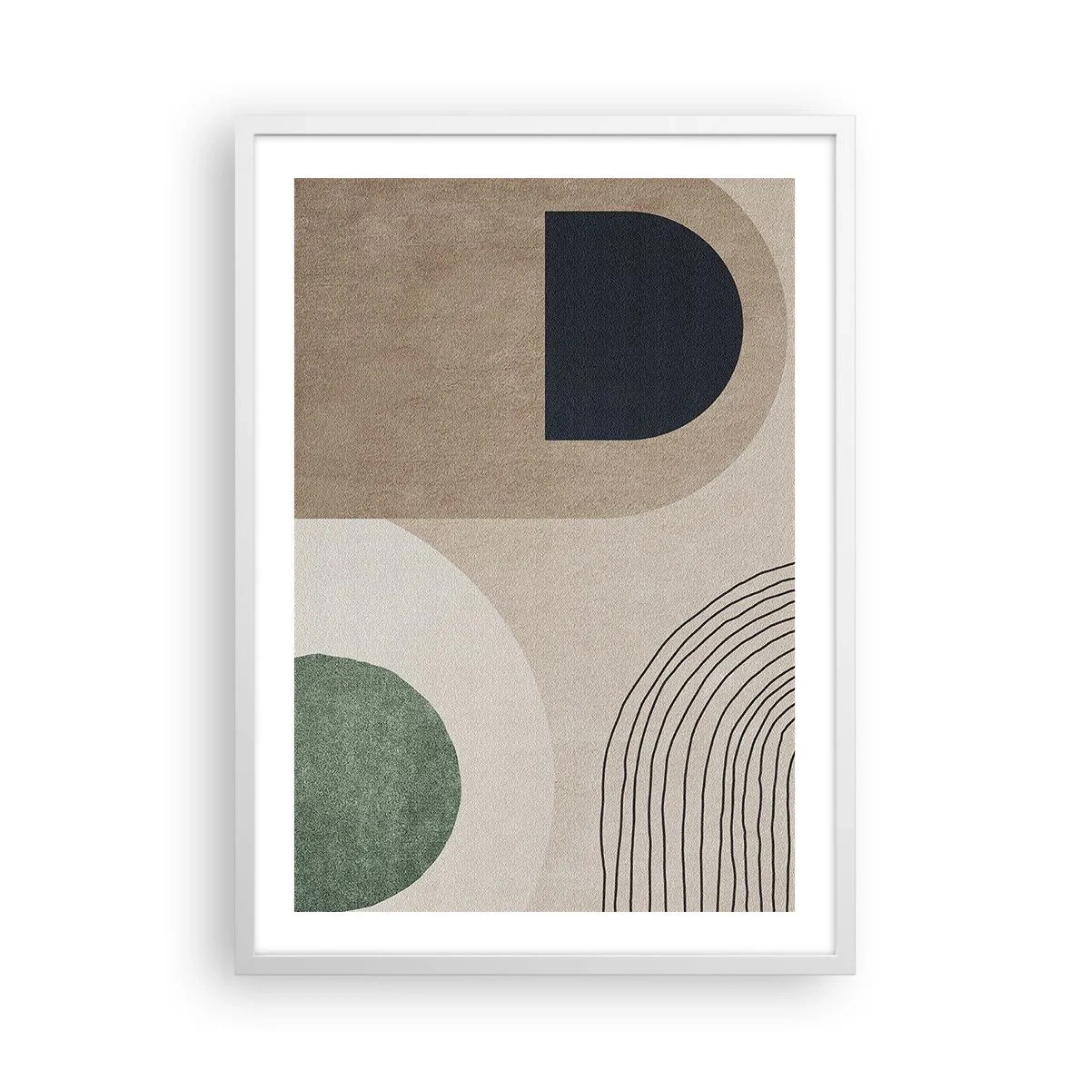 Póster en marco blanco - La delicadeza de un óvalo - 50x70 cm