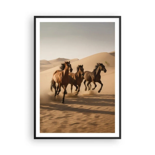 Póster en marco negro - Libre como el viento - 70x100 cm