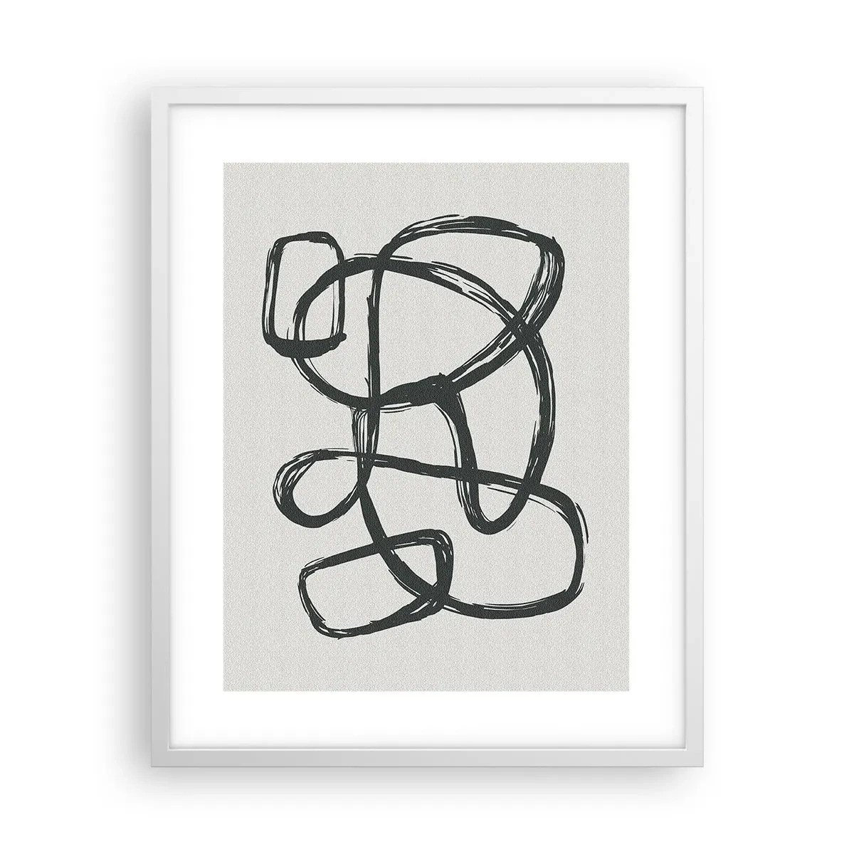 Póster en marco blanco - Abstracción en bucle - 40x50 cm