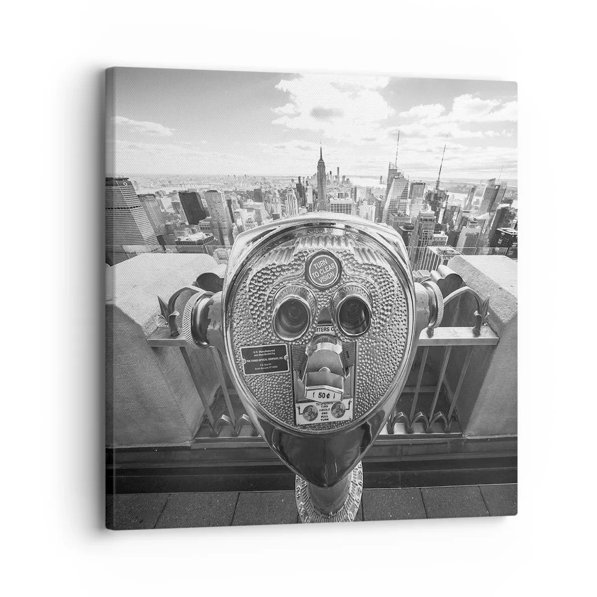 Cuadro sobre lienzo - Impresión de Imagen - Sobre la ciudad - 30x30 cm