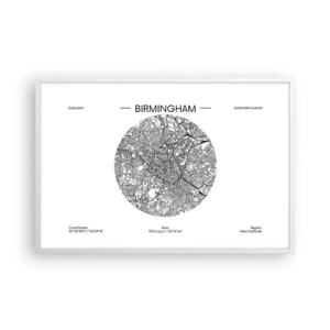 Póster en marco blanco - Anatomía de Birmingham - 91x61 cm