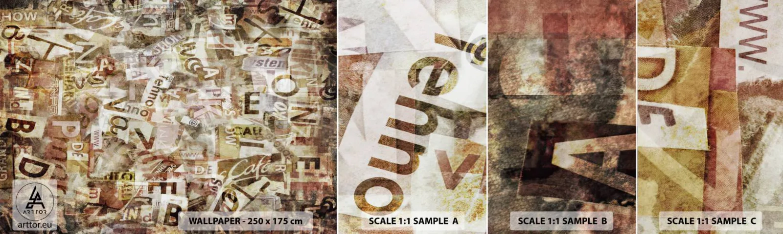 Muestra de fotomural autoadhesivo Deluxe Sticker - Unificando el lenguaje - Pintada, Mural, Pedazo - 100x30 cm