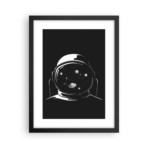 Póster en marco negro - Bonita vista - 30x40 cm