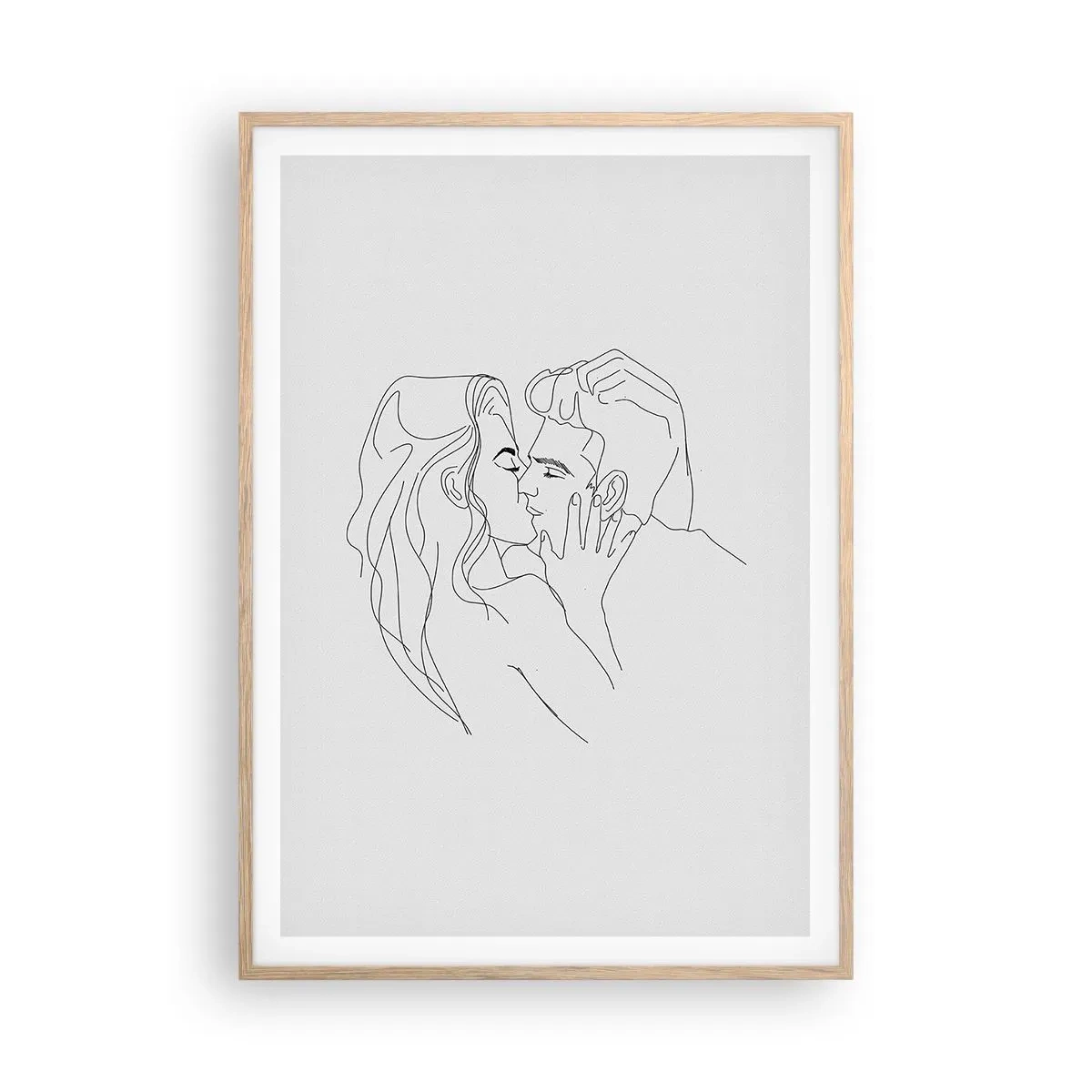 Póster en marco roble claro - Alineados - 70x100 cm