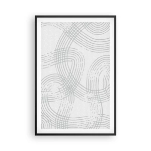 Póster en marco negro - No hay camino recto - 61x91 cm