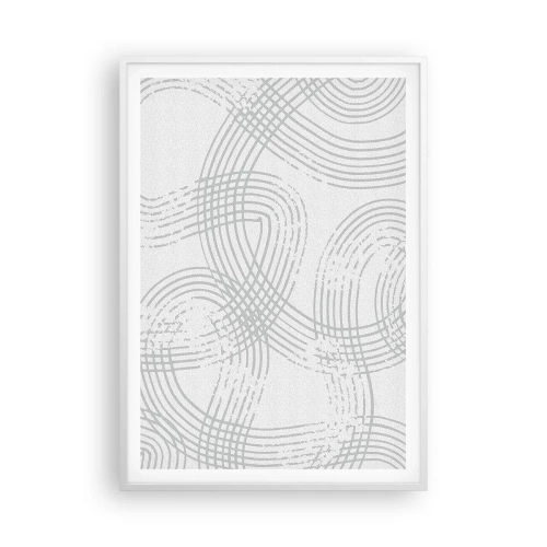 Póster en marco blanco - No hay camino recto - 70x100 cm