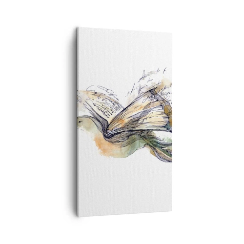 Cuadro sobre lienzo - Impresión de Imagen - En las alas de la poesía - 45x80 cm