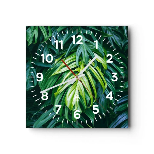 Reloj de pared - Reloj de vidrio - Sumérjase en la frescura - 40x40 cm