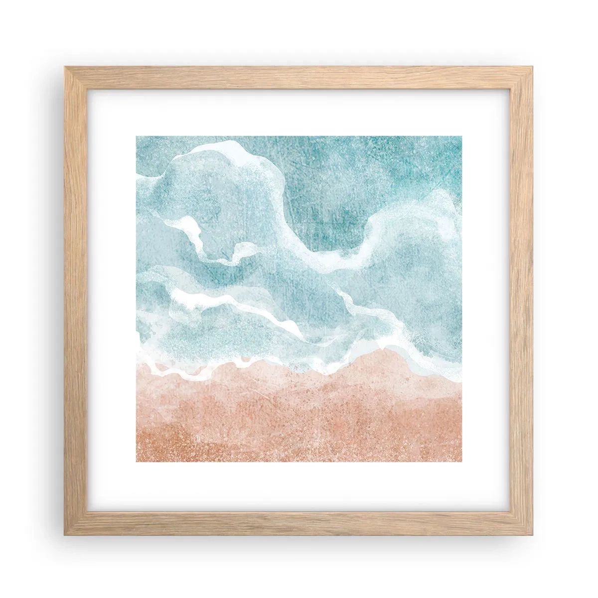 Póster en marco roble claro - Abstracción de nubes - 30x30 cm