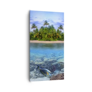 Cuadro sobre lienzo - Impresión de Imagen - Una isla paradisíaca te invita - 65x120 cm