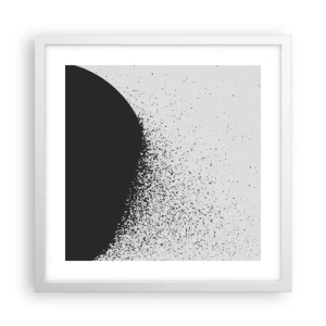 Póster en marco blanco - El movimiento de las partículas - 40x40 cm