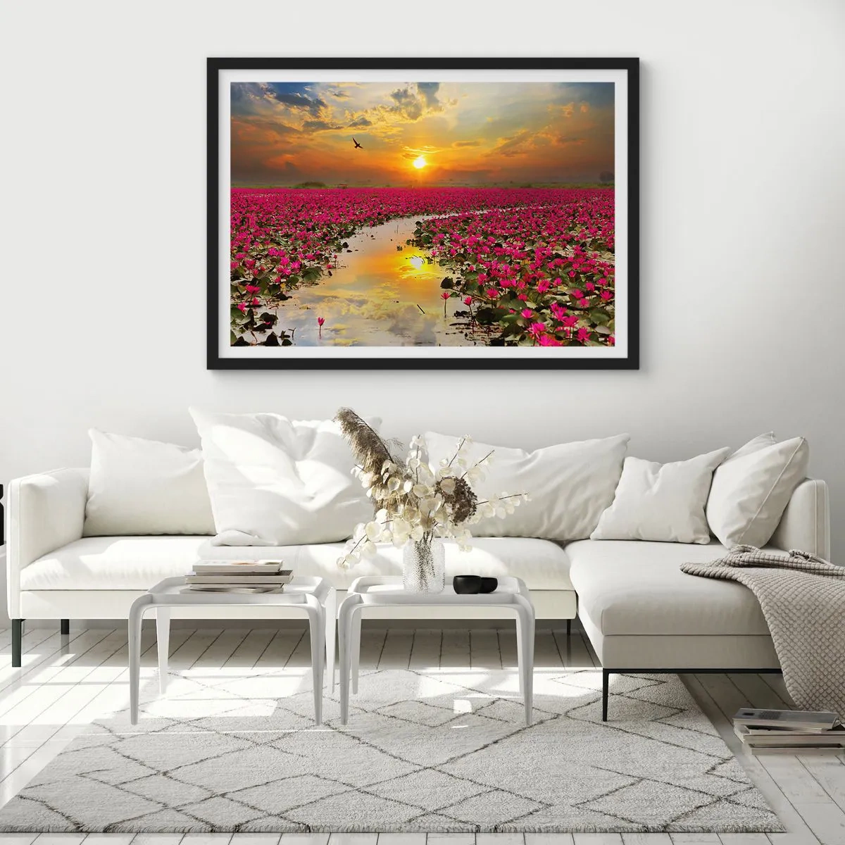 Póster en marco negro - La vida secreta del lago - 50x40 cm