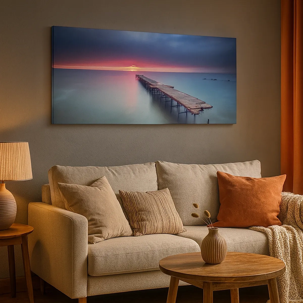 Cuadro sobre lienzo - Impresión de Imagen - Entre el cielo y el agua - 30x30 cm