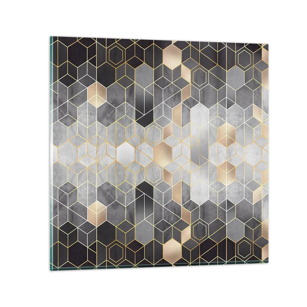 Cuadro sobre vidrio - Impresiones sobre Vidrio - Composición de diamantes - 70x70 cm