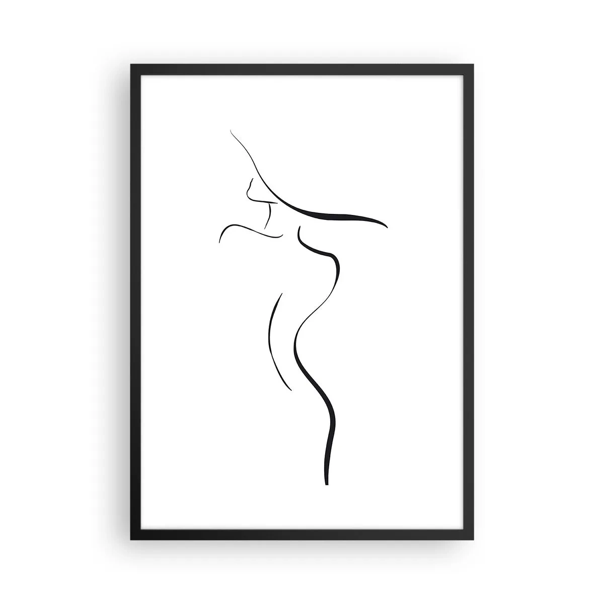 Póster en marco negro - Escurridiza como una ola - 50x70 cm