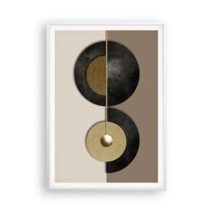 Póster en marco blanco - Variaciones en torno a un círculo - 70x100 cm