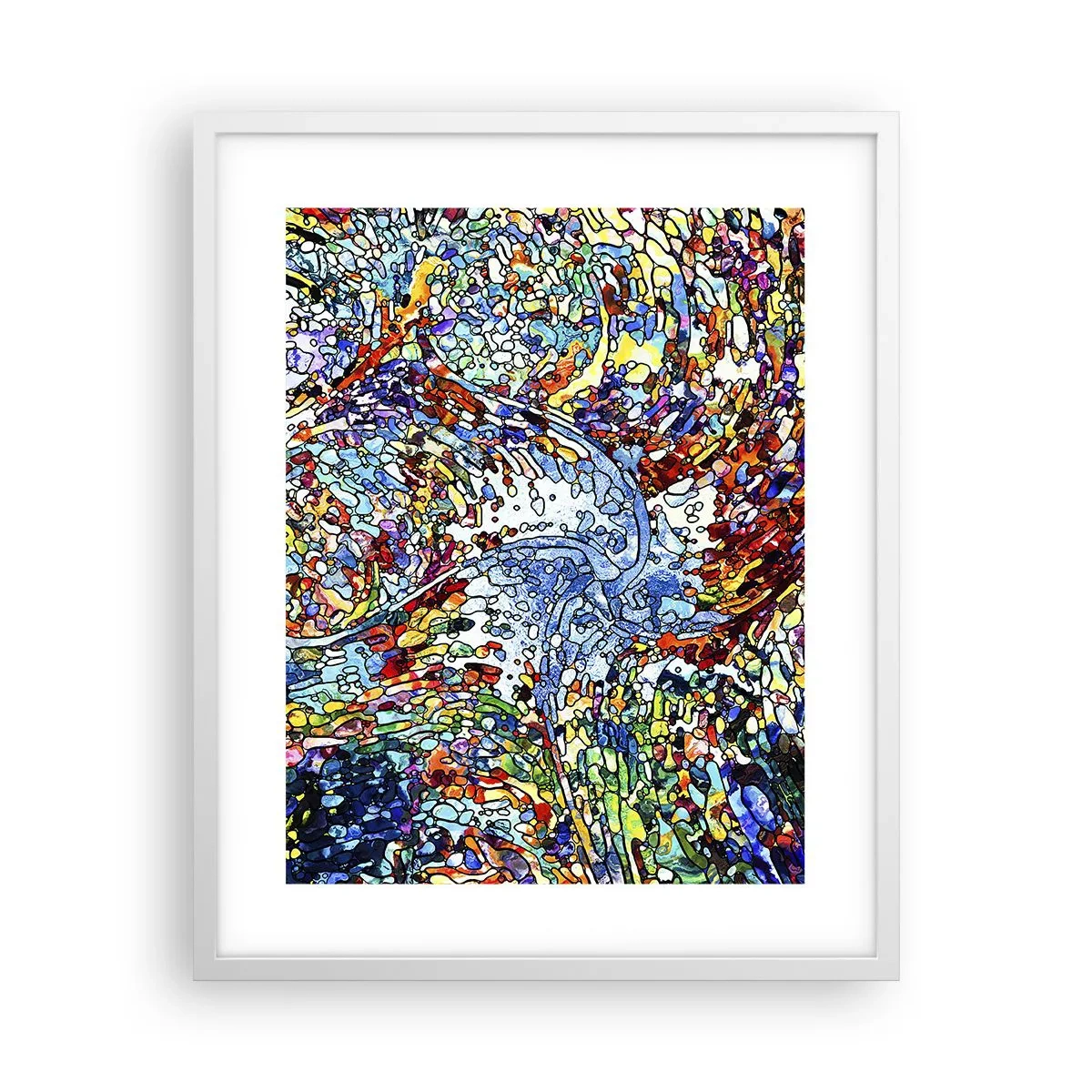 Póster en marco blanco - Vidriera - 40x50 cm