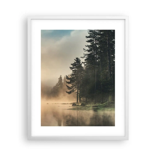 Póster en marco blanco - El nacimiento de un día - 40x50 cm