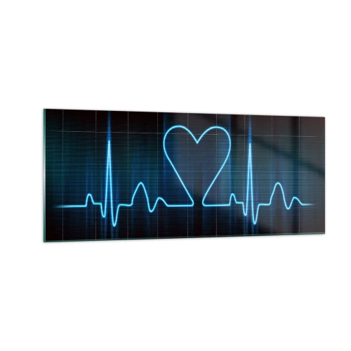 Cuadro sobre vidrio - Impresiones sobre Vidrio - El ritmo del corazón - 100x40 cm