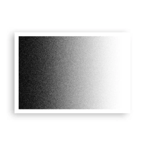 Póster - Degradado minimalista en blanco y negro en punto - 100x70cm - Hacia la luz - Decoración de pared moderna para salón y dormitorio ARTTOR