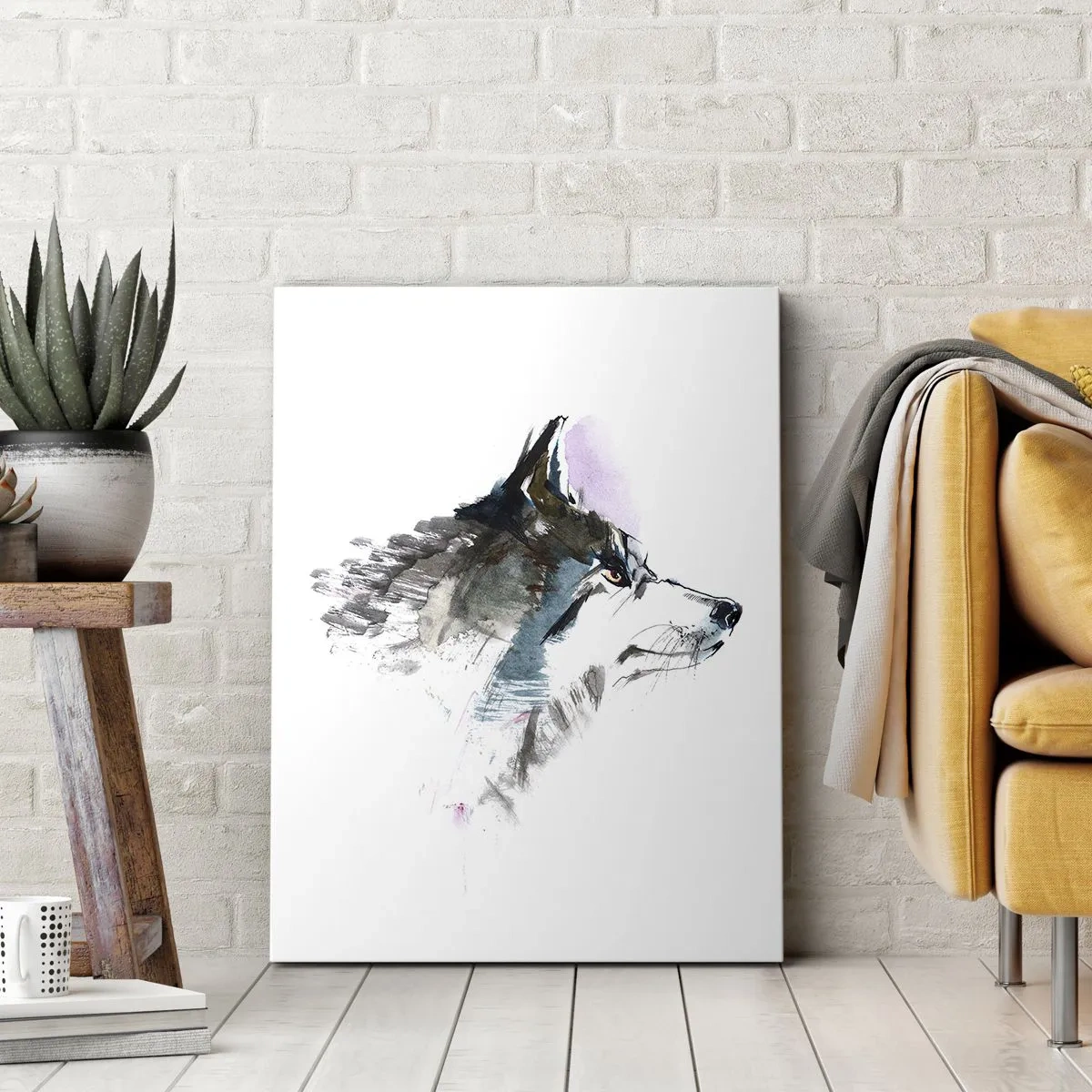 Cuadro sobre lienzo - Impresión de Imagen - Habla del lobo si lo ves - 65x120 cm