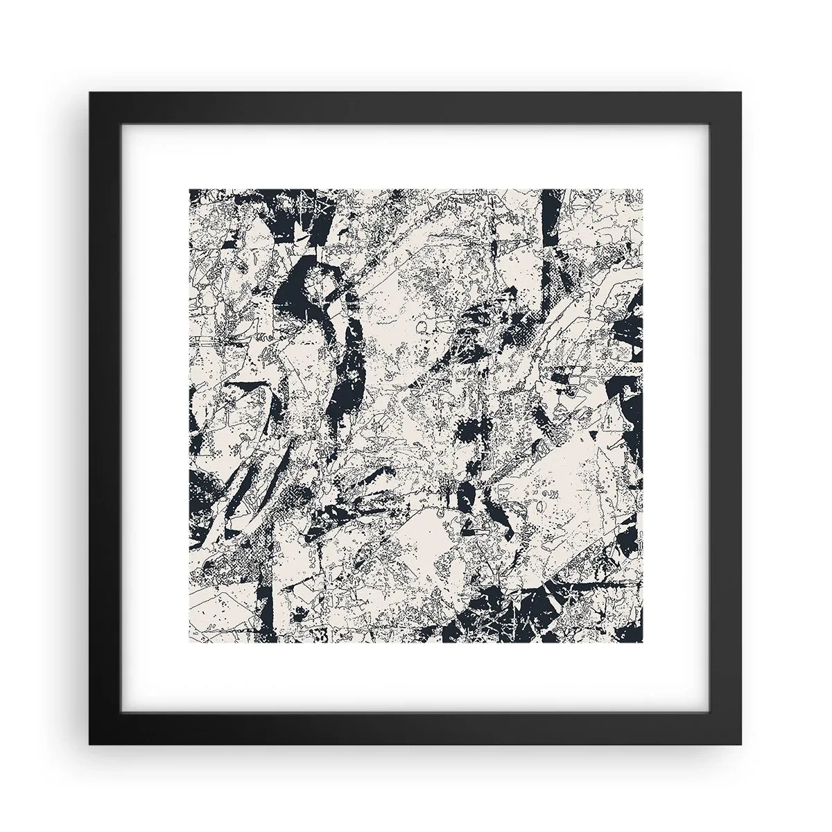 Póster en marco negro - La interpenetración de los opuestos - 30x30 cm