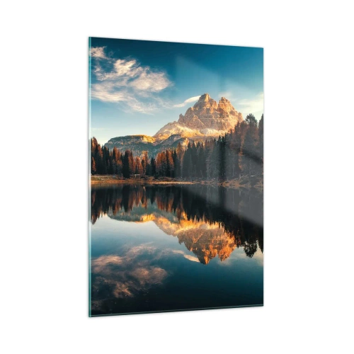 Cuadro sobre vidrio - Impresiones sobre Vidrio - Doble paisaje - 50x70cm - Paisaje duplicado - Decoración de pared moderna para salón y dormitorio ARTTOR