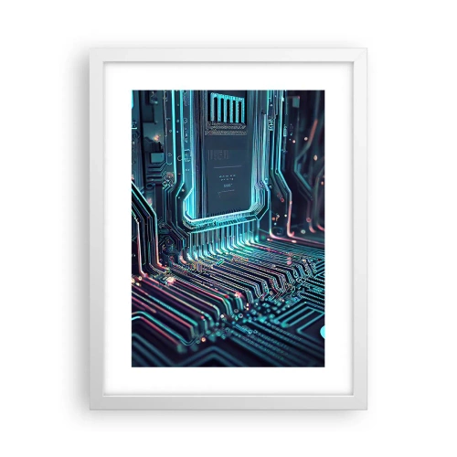 Póster en marco blanco - Mi forma de pensar - 30x40 cm