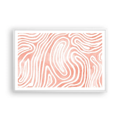 Póster en marco blanco - En un laberinto de coral - 91x61 cm
