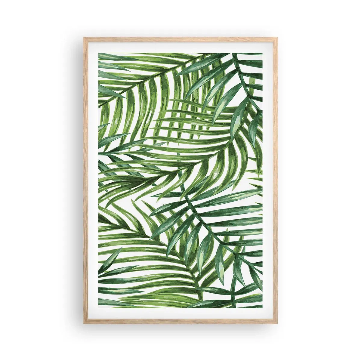 Póster en marco roble claro - Bajo el verde - 61x91 cm